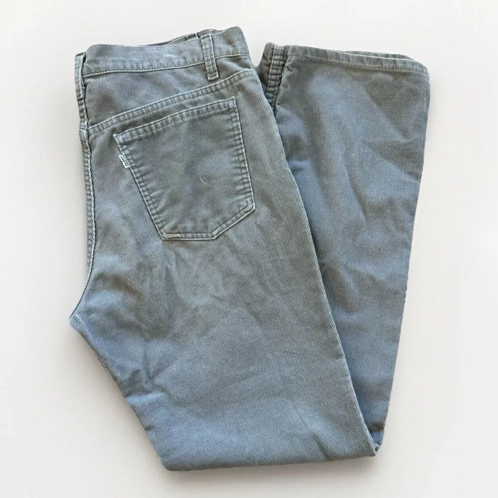 Vintage Levi's 515 Corduroy Jeans Mens 34‎ x 33 Gray USA Made 90s Cords
